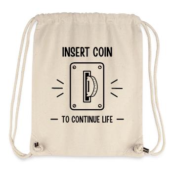 Insert Coin To Continue Life Retro Gaming - Stanley/Stella Recycled Gym Bag - natural - Front