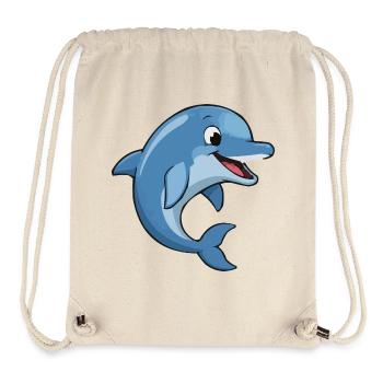 Funny Dolphin Cartoon Motif - Stanley/Stella Recycled Gym Bag - natural - Front