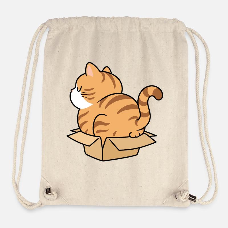 Katzenkind im Karton - Stanley/Stella recycelter Gym Bag - Naturweiß