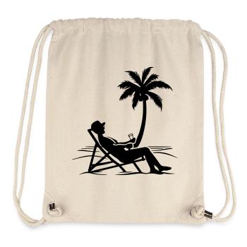 Sommer Relaxen Urlaub - Stanley/Stella recycelter Gym Bag - Naturweiß - Vorne