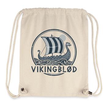 Wikingerblut-Wikingerschiff Notleidender Pullover - Stanley/Stella recycelter Gym Bag - Naturweiß - Vorne