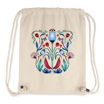 Folk Art Flora - Stanley/Stella Recycled Gym Bag - natural - Front