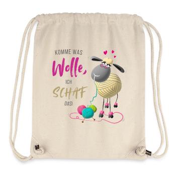 Komme was Wolle, ich Schaf das! - Stanley/Stella recycelter Gym Bag - Naturweiß - Vorne