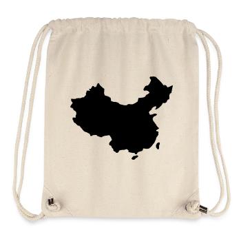 China map - Stanley/Stella Recycled Gym Bag - natural - Front
