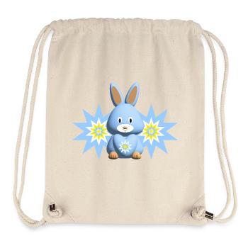 Sterne in Hellblau mit süßem Hase. - Stanley/Stella recycelter Gym Bag - Naturweiß - Vorne