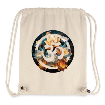 Lotus und Om – Erleuchtung und Schöpfung - Stanley/Stella recycelter Gym Bag - Naturweiß - Vorne