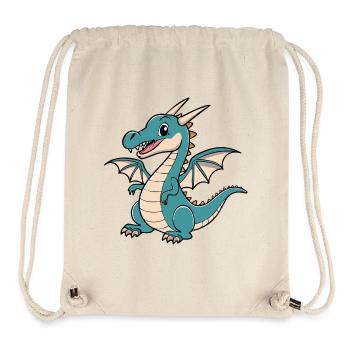 Mein kleiner blauer Drachen-Freund - Stanley/Stella recycelter Gym Bag - Naturweiß - Vorne