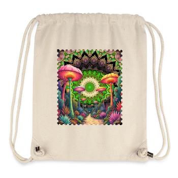 Psychedelische Pilzlandschaft Mandala - Stanley/Stella recycelter Gym Bag - Naturweiß - Vorne
