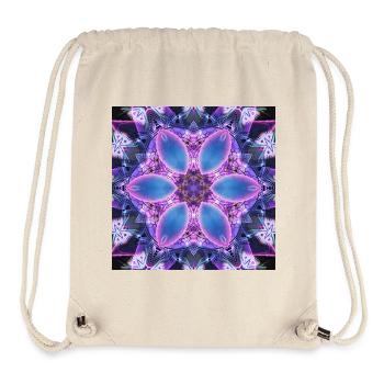 Kaléidoscope lotus néon - Sac à cordon recyclé Stanley/Stella - blanc naturel - Devant
