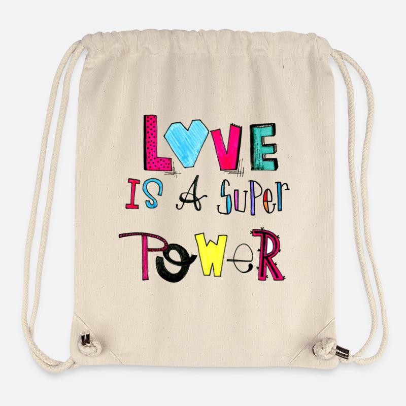 Love - Stanley/Stella recycelter Gym Bag - Naturweiß