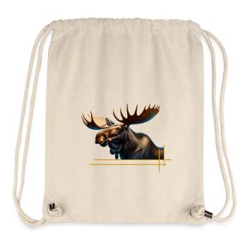 The king of the forest the moose - Stanley/Stella Recycled Gym Bag - natural - Front