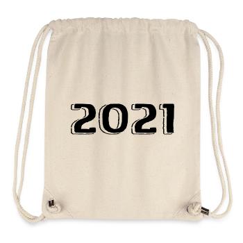Jahrgang 2021 geboren Geburtstag Retro 2021 - Stanley/Stella recycelter Gym Bag - Naturweiß - Vorne