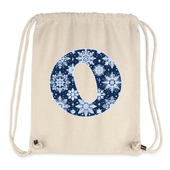 Letter O Snowflakes - Stanley/Stella Recycled Gym Bag - natural - Front