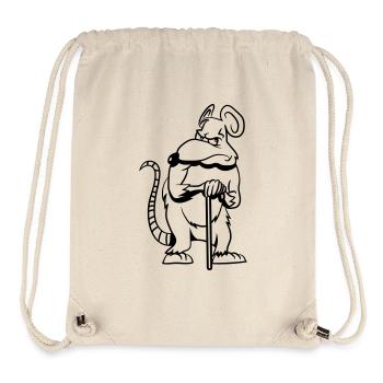 Rat vieux de mauvaise humeur - Sac à cordon recyclé Stanley/Stella - blanc naturel - Devant