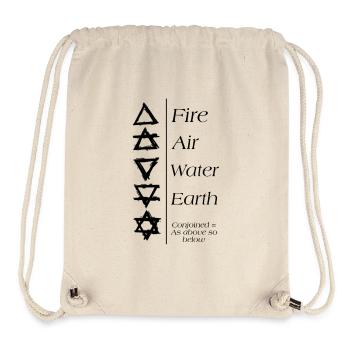 Universal Symbols / 5 Elements - Stanley/Stella Recycled Gym Bag - natural - Front