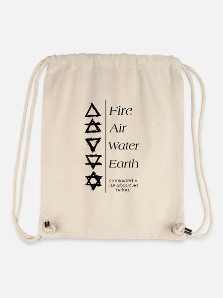 Universal Symbols / 5 Elements - Stanley/Stella Recycled Gym Bag - natural