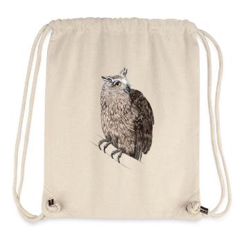 Illustration: Fischuhu - Stanley/Stella recycelter Gym Bag - Naturweiß - Vorne