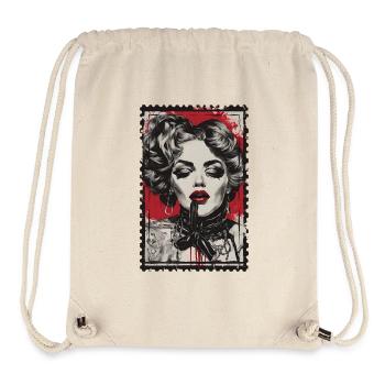20er Jahre Frau Frauengesicht Burlesque Bild - Stanley/Stella recycelter Gym Bag - Naturweiß - Vorne