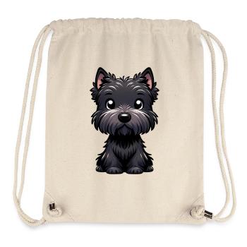 Digital illustration of cute Scottish Terrier - Stanley/Stella Recycled Gym Bag - natural - Front