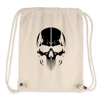 Totenkopf, Totenschädel - Stanley/Stella recycelter Gym Bag - Naturweiß - Vorne