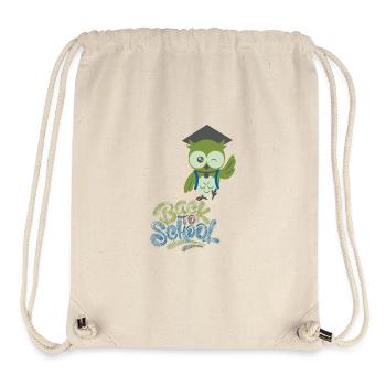 Back to School - Sac à cordon recyclé Stanley/Stella - blanc naturel - Devant