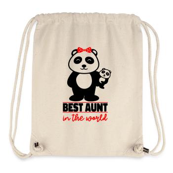 Meilleure tante du monde - Sac à cordon recyclé Stanley/Stella - blanc naturel - Devant