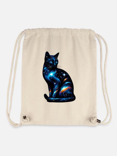 Katze - Stanley/Stella recycelter Gym Bag - Naturweiß