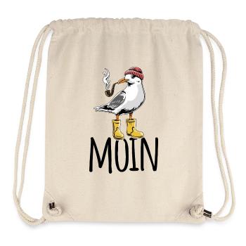 Möwe - Moin - Nordsee - Geschenk - Stanley/Stella recycelter Gym Bag - Naturweiß - Vorne