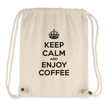 Ruhe bewahren & Kaffee genießen - Stanley/Stella recycelter Gym Bag - Naturweiß - Vorne