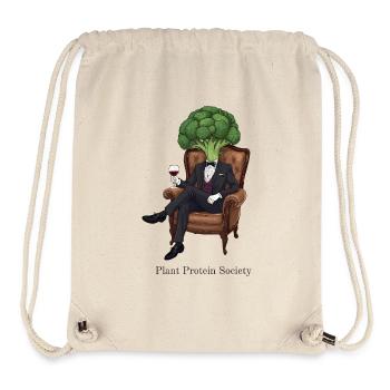 Plant Based Society – Elegant Broccoli - Stanley/Stella recycelter Gym Bag - Naturweiß - Vorne