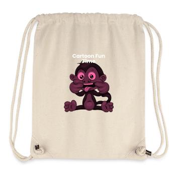 Cartoon Affe Spielzeit - Stanley/Stella recycelter Gym Bag - Naturweiß - Vorne
