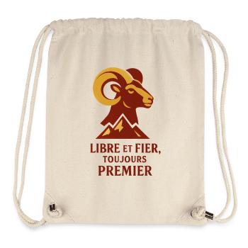 Aries Star Sign - Astrology - Stanley/Stella Recycled Gym Bag - natural - Front