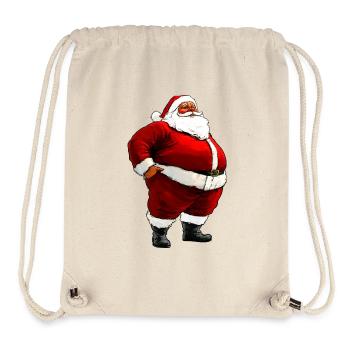 Dicker Weihnachtsmann - Stanley/Stella recycelter Gym Bag - Naturweiß - Vorne
