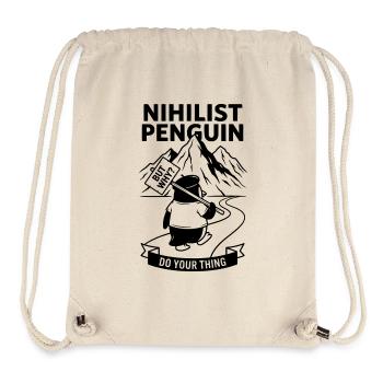 Nihilist Penguin - But Why Meme - Stanley/Stella Recycled Gym Bag - natural - Front