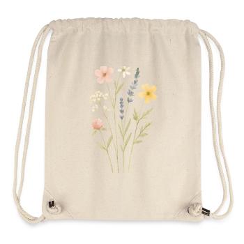 Watercolor Wildflower Meadow - Stanley/Stella Recycled Gym Bag - natural - Front