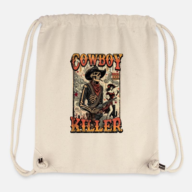 Cowboy-Killer - Stanley/Stella recycelter Gym Bag - Naturweiß