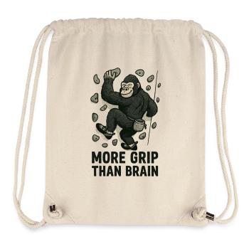 More Grip Than Brain – Gorilla bouldering - Stanley/Stella Recycled Gym Bag - natural - Front