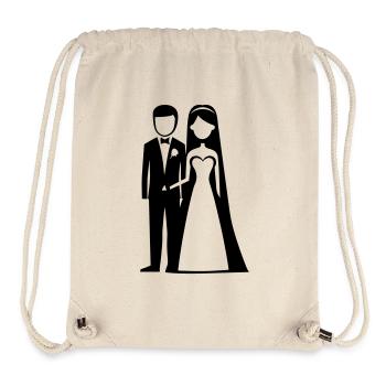 Bride and groom bride - Stanley/Stella Recycled Gym Bag - natural - Front