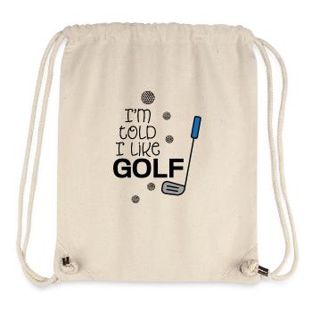Golf für Kinder - Stanley/Stella recycelter Gym Bag - Naturweiß - Vorne