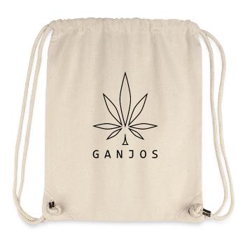 GanjOS Logo Black - Stanley/Stella recycelter Gym Bag - Naturweiß - Vorne