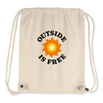 Outside is free 2 - Sac à cordon recyclé Stanley/Stella - blanc naturel - Devant