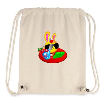 lapin plage kawaii bouée - Sac à cordon recyclé Stanley/Stella - blanc naturel - Devant