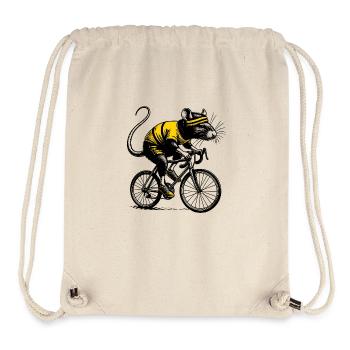 Cycling Cute Rat - Stanley/Stella Recycled Gym Bag - natural - Front