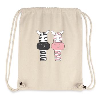 zebra mr and mrs - Stanley/Stella Recycled Gym Bag - natural - Front