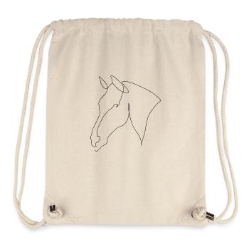 Minimal Pferdekopf Warmblut schwarz - Stanley/Stella recycelter Gym Bag - Naturweiß - Vorne
