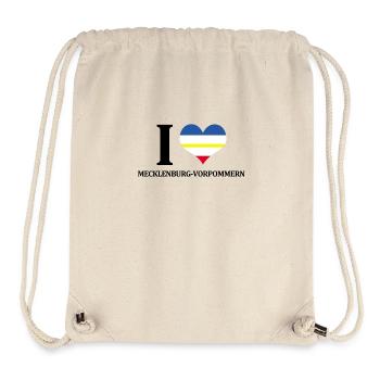 I love Mecklenburg Vorpommern - Stanley/Stella recycelter Gym Bag - Naturweiß - Vorne