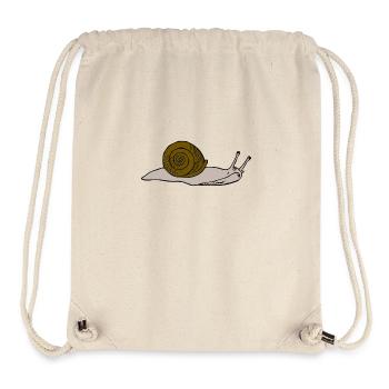 Brown escargot - Sac à cordon recyclé Stanley/Stella - blanc naturel - Devant