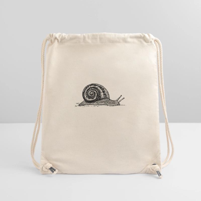 Black and withe snail Stanley/Stella Recycled Gym Bag