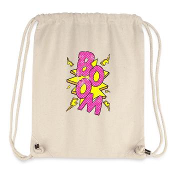 Pop Art / Graphic Novel: BOOM - bulle, la foudre - Sac à cordon recyclé Stanley/Stella - blanc naturel - Devant