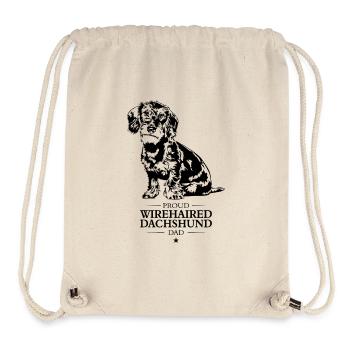 Wirehaired Dachshund Dad Rauhaardackel Wilsigns - Stanley/Stella recycelter Gym Bag - Naturweiß - Vorne